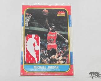 1804  Michael Jordan Fleer Chicago Bulls Jersey Card 