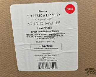 4592  NEW 4 Threshold Chandeliers Brass with Natural Finish 