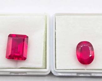 1002  2 Natural Rubies, 2.33g 
