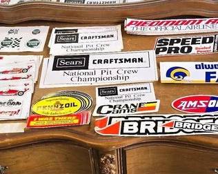 6033  Vintage Racing Coasters  Stickers 