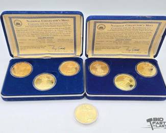 1500  7 .999 Pure Silver Layered in 24kt 1oz Liberty Double Eagle Replica Coins 