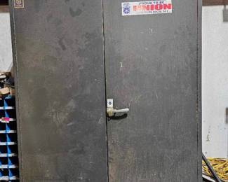 Industrial Storage Cabinet with Parts Bins - Retail: $450