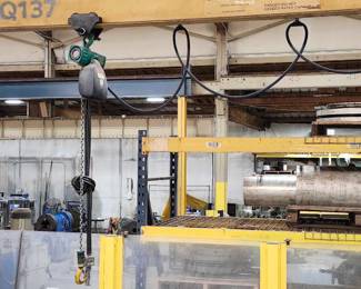 Gorbel 1-Ton Electric Chain Hoist with Trolley