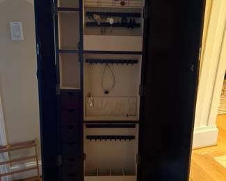 Jewelry armoire cabinet