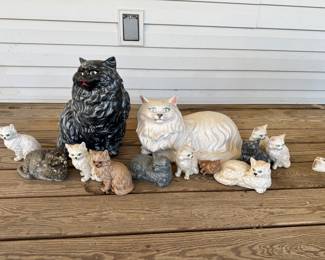 Ceramic Cat Family
