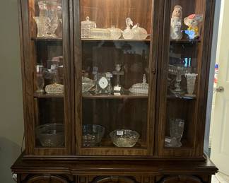 China Cabinet and lots of glassware