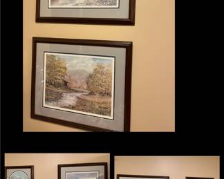 John Kolkock, Fred Thrasher framed prints 