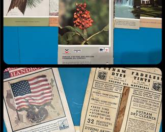 Local North GA advertising, funeral fans and gas paraphernalia 