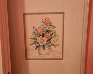 Original Watercolor “Mug O Roses” Sally Snider!
