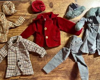 Lot of Vtg. Barbie Doll Jackets, Coats, Pants, & Hats
