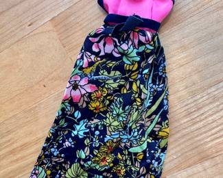 Vtg. Mattel Barbie #1906 Fashion Collectible Superstar Era 1978 Blue Floral 