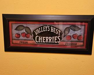 Valley's Best Cherries Framed Picture!