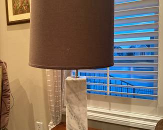 1960s Carrara Column Table Lamps!