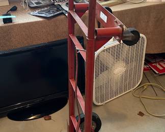 Aluminum Hand Truck Heavy Duty Convertible Folding Dolly Platform Cart Red 