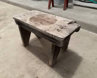 Small Primitive Wood Bench 