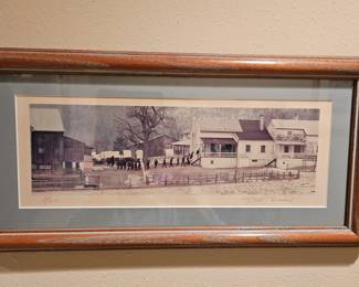 Signed & Numbered Amish Print Matted Framed Under Glass!
