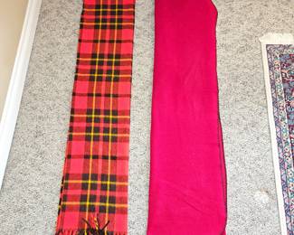 Vtg. Plaid Picnic/Car Blanket, Red w/Black Trim Blanket!
