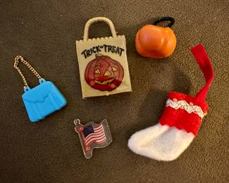 Vtg. Miniature Misc. Holiday Doll Accessories LOT!