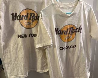 Vtg. Hard Rock Cafe Chicago & New York White T-Shirts