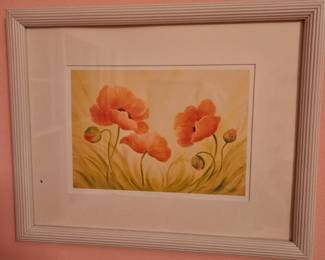 Poppies Print Matted & Framed!
