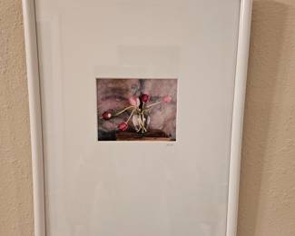 Signed Matted Framed Tulip Picture!
