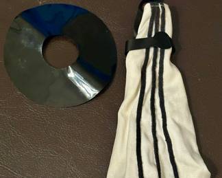 Vtg. Barbie 1976 Best Buy 9661 Black White Vinyl Dress and Hat