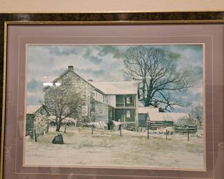 Double Matted Framed Print Farm House!
