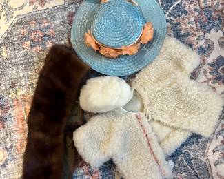 Vintage Doll Coat, Hats, & Faux Fur 