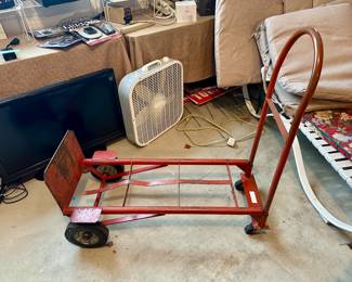 Aluminum Hand Truck Heavy Duty Convertible Folding Dolly Platform Cart Red 