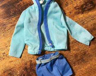 Vtg. 1979 Barbie Ken Doll Aqua Nylon Beach Outfit #2795 
