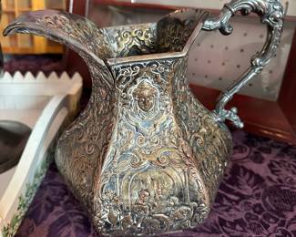 E.G Webster & Son Antique Silver Plate Water Pitcher!
