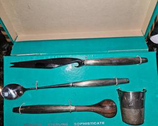 Towle’s Sterling Sophisticate w/Contempra House Sterling Handles Bar Set!
