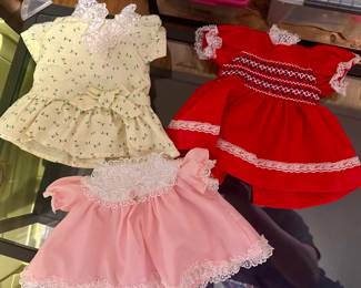 Vtg. Cabbage Patch Kids Doll Dresses with Lace!