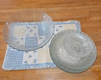 Vintage Libbey Clear Frosted Dishes!
