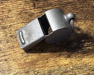 Vtg. Chrome Whistle Keychain Made in Germany