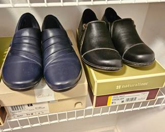 Naturalizer Collection Blk Shoes W/Zipper, Clarks Collection Blue Shoes!
