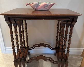 Vtg. Barley Twist Nesting Tables!