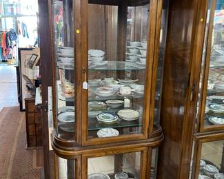 VINTAGE CHINA AND UNIQUE CHINA CABINET -- PRICED TO MOVE!