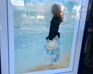 SIGNED & NUMBERED SUSAN RIOS "WOMAN AT BEACH?"
