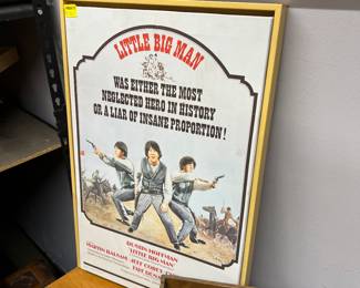 DUSTIN HOFFMAN, FAYE DUNAWAY IN THIS CLASSIC 1970'S COMEDIC WESTERN -- "LITTLE BIG MAN." THIS FRAMED CANVAS PIECE IS A ONE-OF-A-KIND ART PIECE MADE BY THE PROPMASTER WORKING ON THE FILM IN 197O. DIRECTED BY ARTHUR PENN.