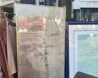 (SORRY BAD PHOTOGRAPH - TOO MUCH REFLECTION) THIS IS A NICE BLOWN-UP ORIGINAL PHOTO OF LUCILLE BALL... SHE PERSONALLY SIGNED IT WITH A BLACK MARKER! "LOVE, LUCY."