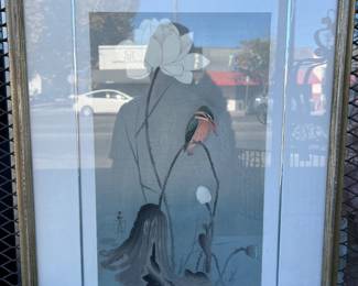 JAPANESE WOOD BLOCK FRAMED DISCOUNTED TO $80.00!