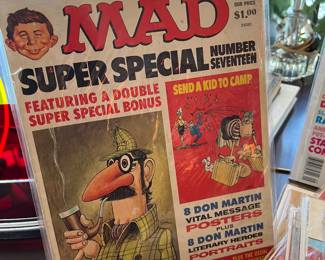 We have a nice MAD MAGAZINE collection! 1960's to 90's... All in very good condition with cardboard & plastic covers.