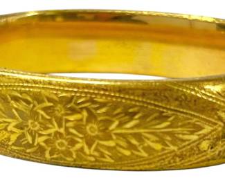 Etched Vintage Bangle Bracelet