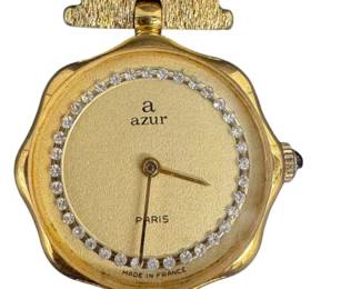Dainty Gold Tone Azure Womens Watch