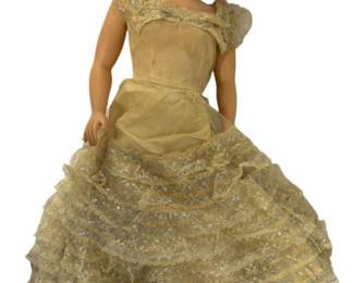 28 Inch Creepy Doll in Tattered Tulle Dress