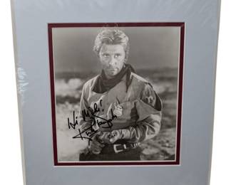 Kirk Douglas Signed Promo Pic, Hi Mike