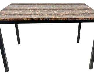 Faux Marble Contemporary Dining Table