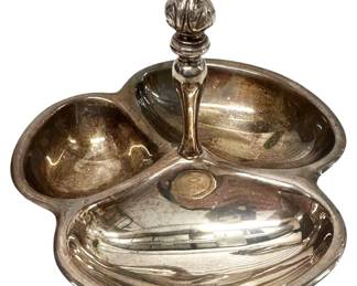 Silver Divided 3 Section Serving Dish