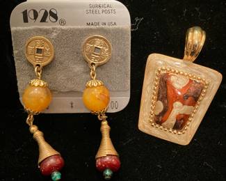 1928 Earrings and Pendent